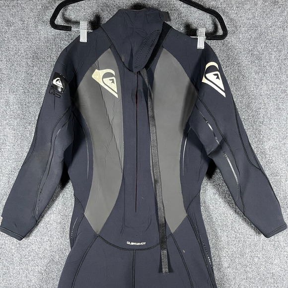 Quiksilver Syncro Style SA402MG 4/3 mm Full Wetsuit Gray Black Mens XL #1885 - Picture 2 of 13